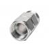 Stainless Steel Line Straight Adaptor, -4 AN Silver