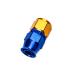 Stainless Steel Line Straight Adaptor, -4 AN Gold/Blue