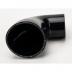 Silicone Reducer, 90 bend - 3.0" to 2.5" - Black